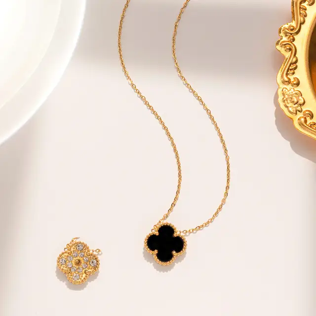 AMIRI Double-sided Four-Leaf Clover Necklace