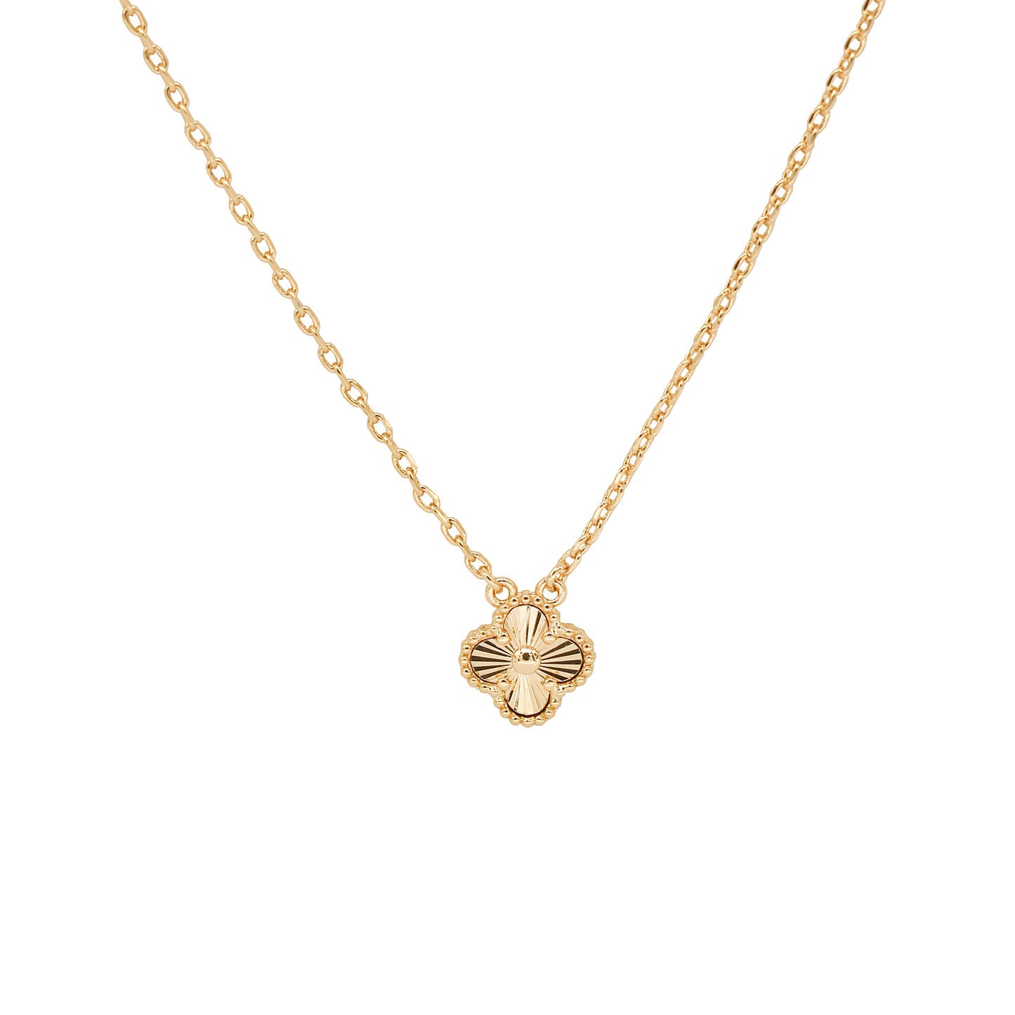 AMIRI Gold Four-Leaf Clover Necklace