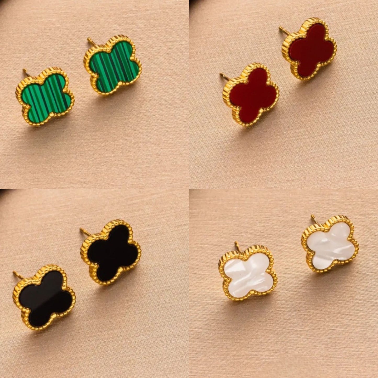 ANASTACIA Luxury Four-Leaf Clover Stud Earrings