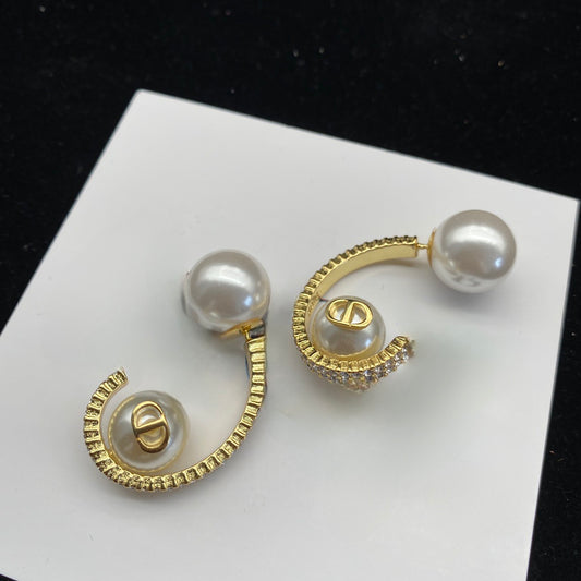 BAILEY "CD" Pearl Ball Earrings