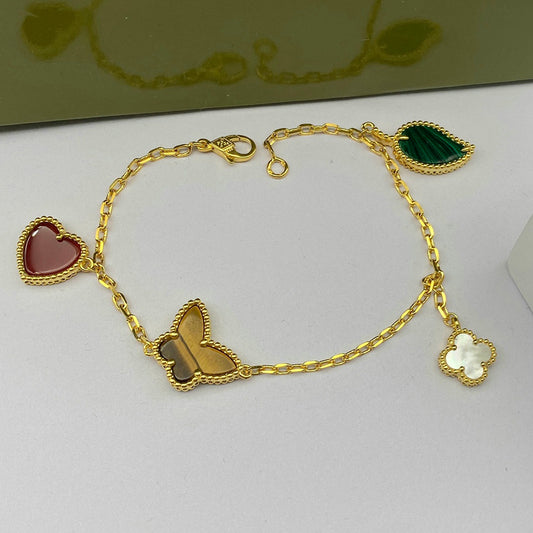 BELLE Lucky Butterfly Clover Bracelet