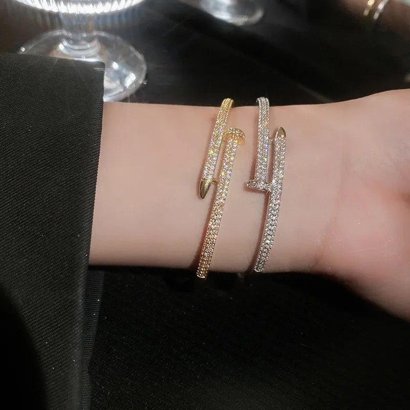 JILL I Luxury Full Zircon Nail Bracelet