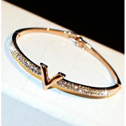 VICTORIA Luxury Rose Gold/Silver Bangle