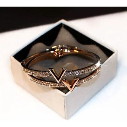 VICTORIA Luxury Rose Gold/Silver Bangle