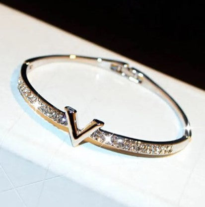 VICTORIA Luxury Rose Gold/Silver Bangle